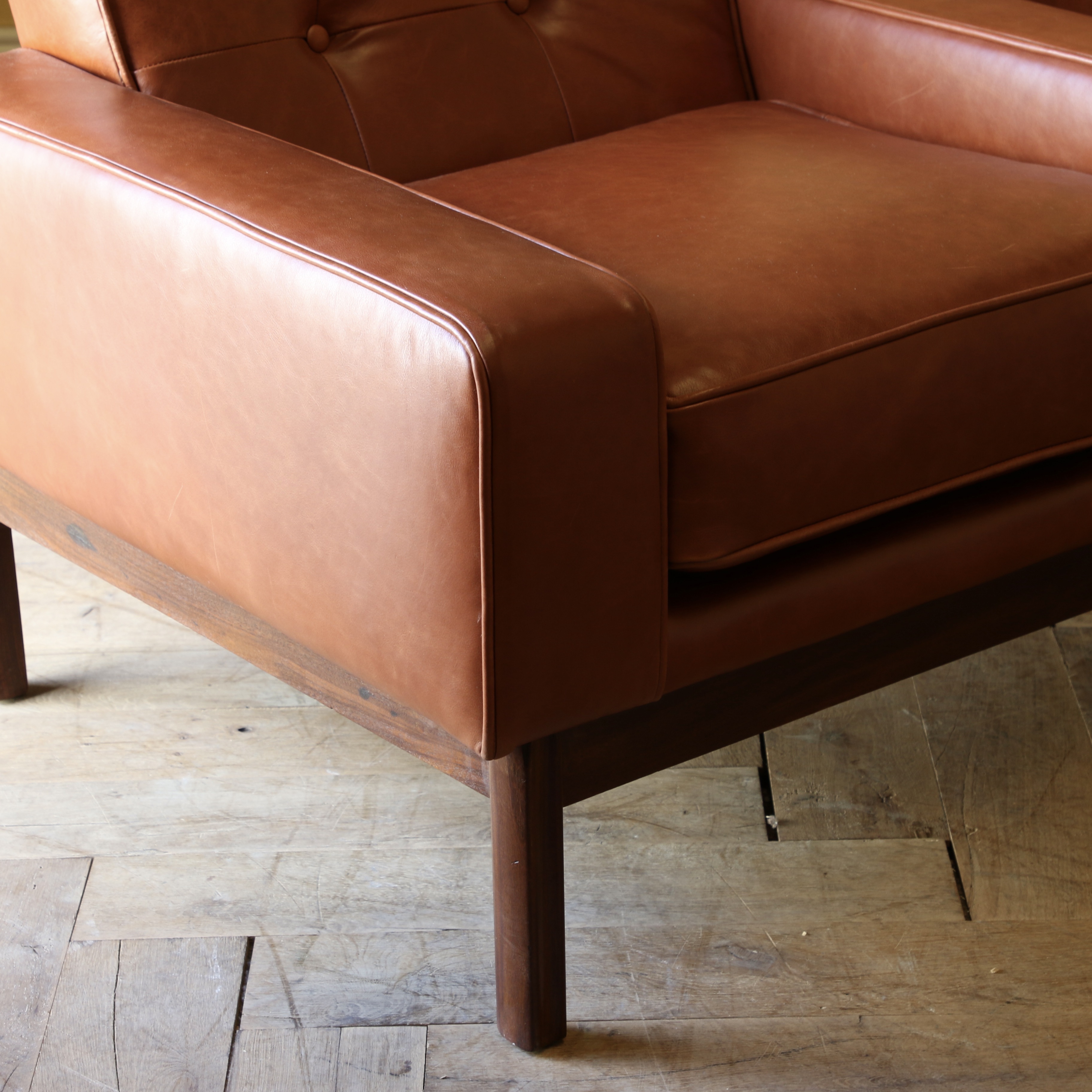 Leather Armchair and Sofa